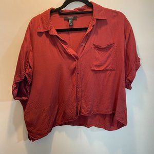 Forever 21 button up crop top